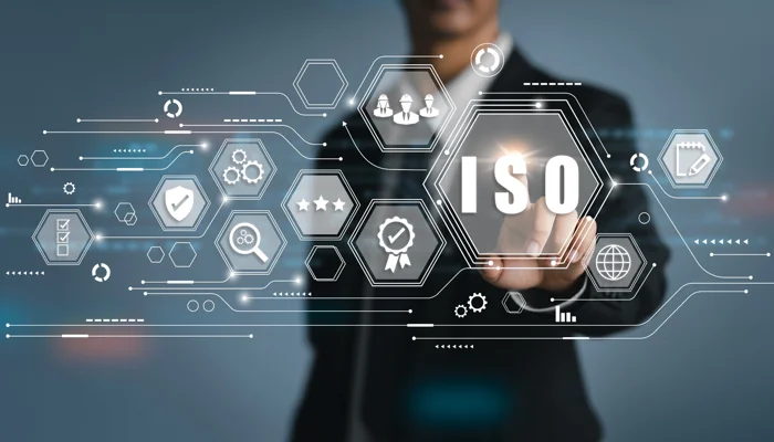 Graphic representation of an ISO-certified quality management system (QMS)