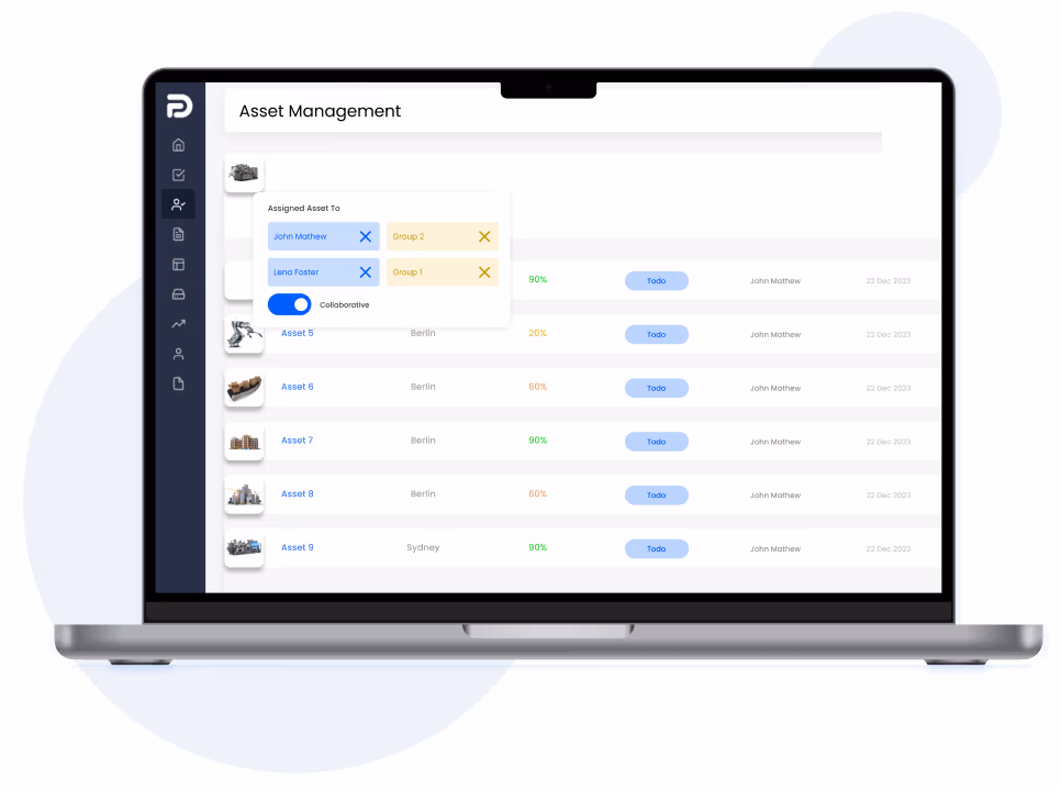 Maintenance Asset Tracking Screenshot