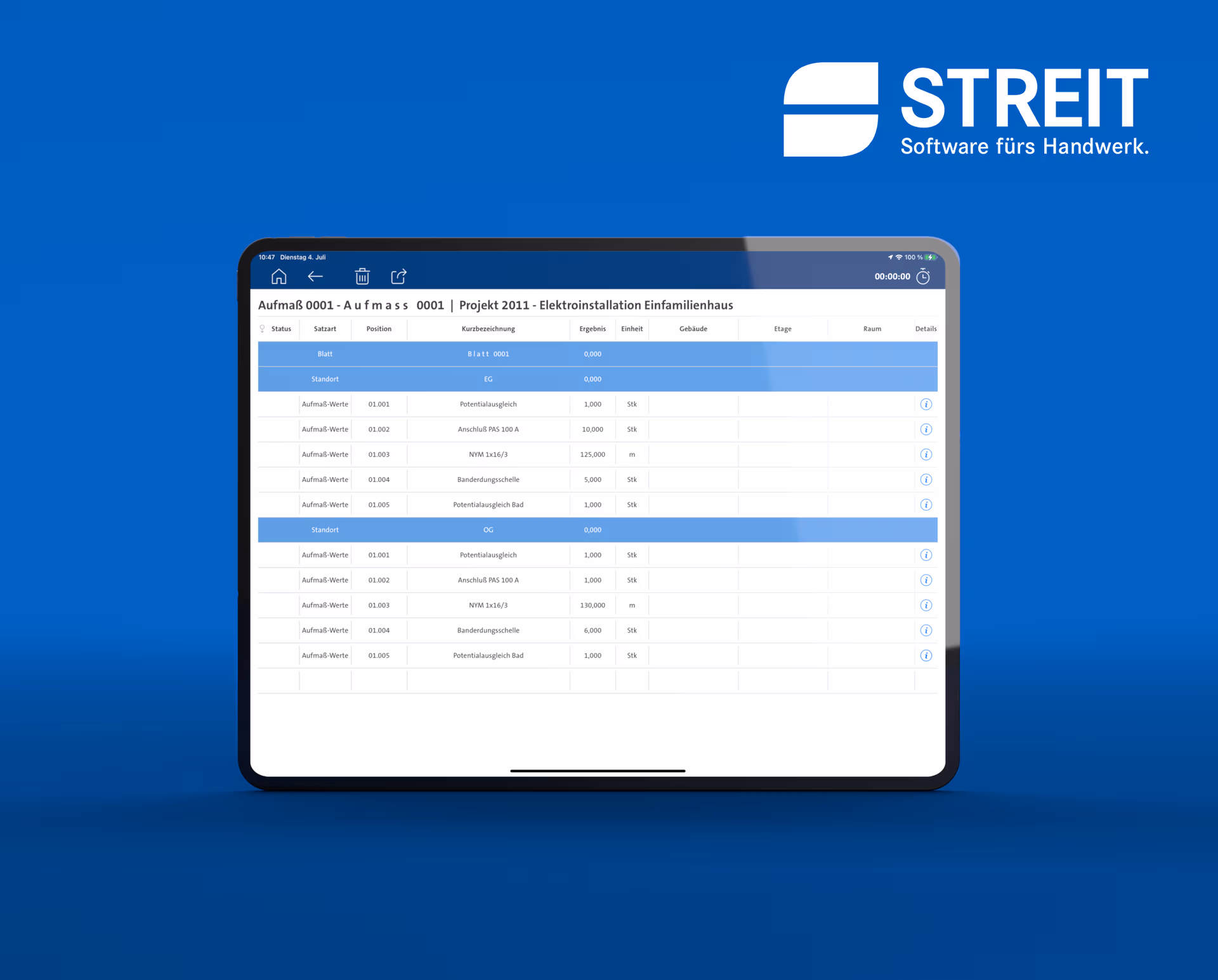 STREIT-Aufmaß-App