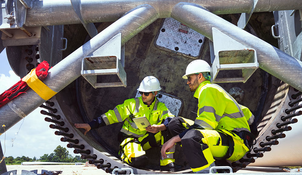 maintenance and commissioning wind turbines by two operator