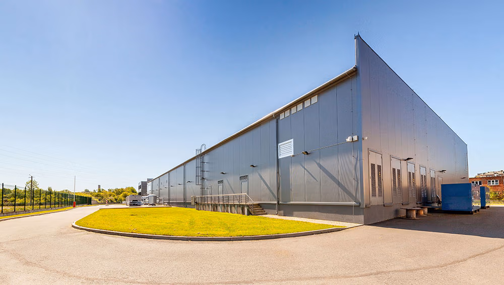 outer shell of a server building