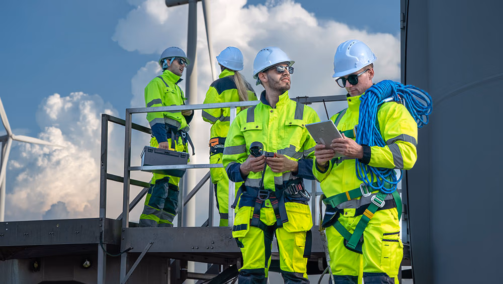 maintenance wind turbines team